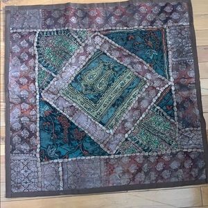 Beautiful embroidered pillow or art piece